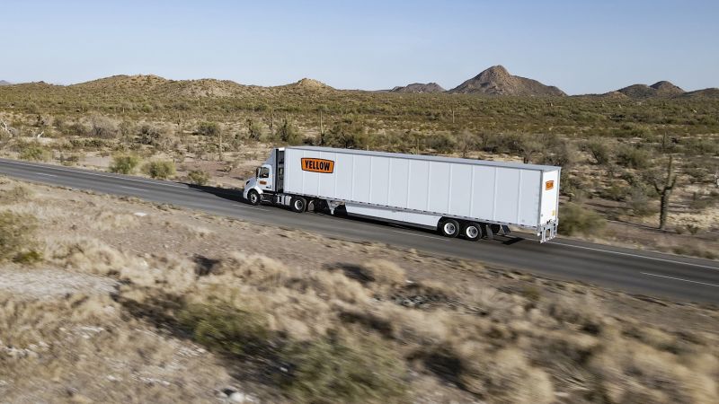 Yellow Corp trucking company shares plunge as bankruptcy looms