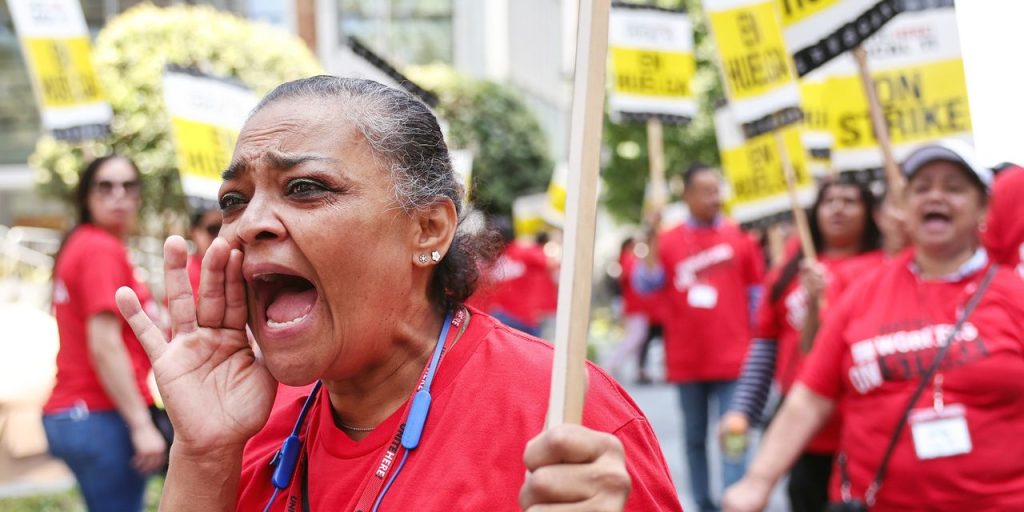 Union files charge over violence against striking L.A. hotel workers, organizers