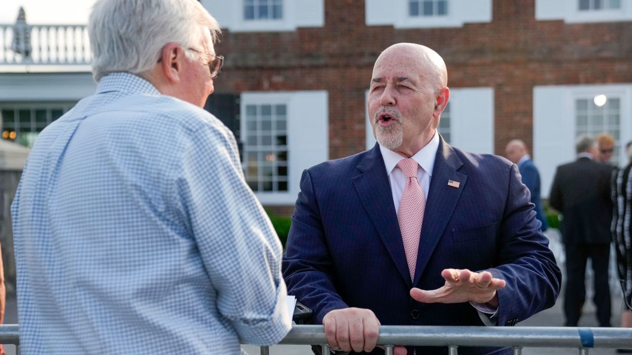 Former New York Police Department Commissioner Bernie Kerik at Trump National Golf Club on June 13.