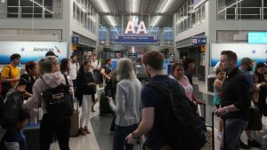 Thousands of flights are delayed after severe storms disrupt air travel