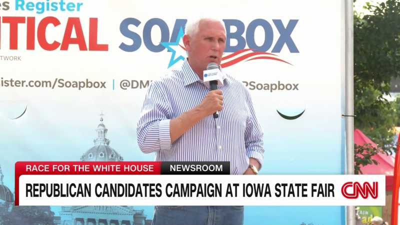 Republican presidential hopefuls campaign at Iowa State Fair ahead of first debate