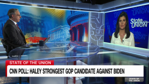 Haley reacts to CNN poll showing lead over Biden