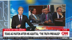 Watch Jake Tapper’s reaction to Ken Paxton impeachment acquittal