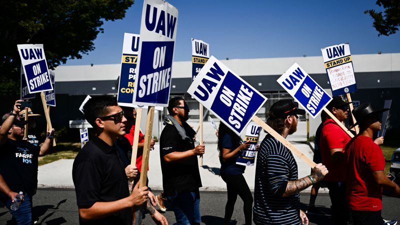 UAW to expand strike at Ford and GM, Fain says, but sees progress at Stellantis